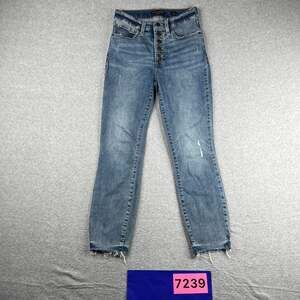 Lucky Brand High Rise Crop Bridgette Denim Jeans Button Fly Womens Size 0